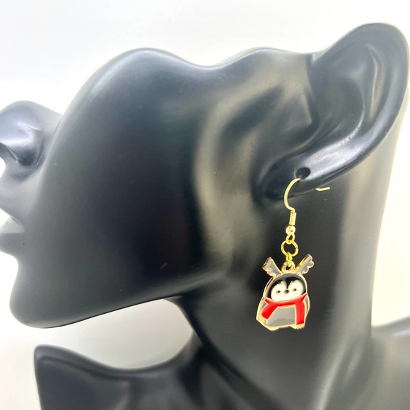 Christmas Earrings - Penguin Earrings - Reindeer Earrings - Santa Hat Earrings - Picture 8 of 10